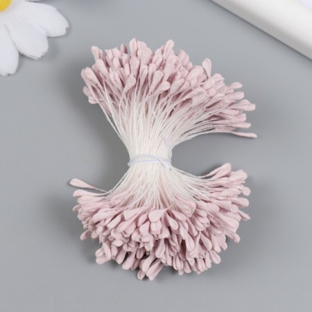 Stamens for flowers "gray-pink" set 360 pcs length 6 cm