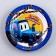 Disposable paper plate "Tractor", 18 cm