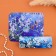 Blackmark "White flowers on a blue background", 17x7 cm