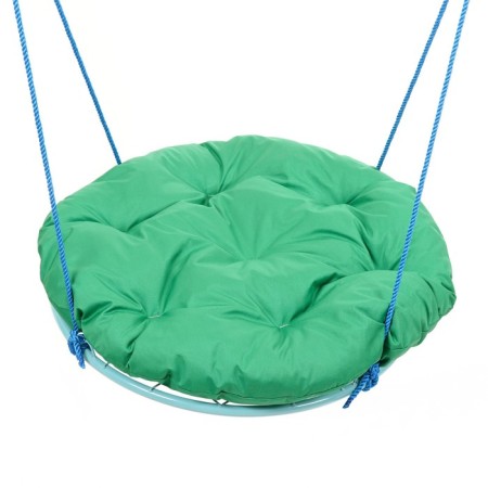 Swing "Nest" with a pillow D 90 cm, max load 80 kg, green pillow-1