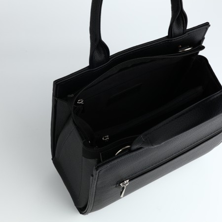 Female bag Textura, tout, average size, black color-7