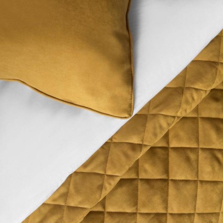 Cover with pillowcases "Kim", size 230x250 cm, mustard color-3