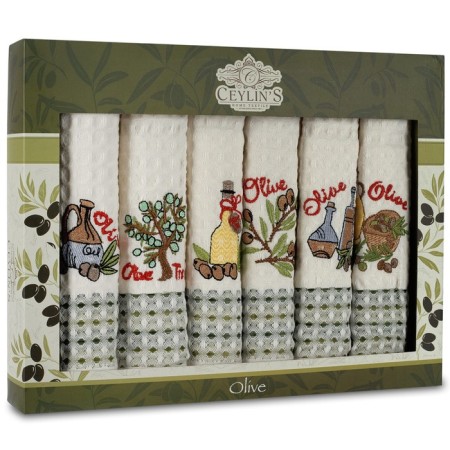 A set of wuffed napkins Diva Afrodita Ceylin "Oliva", size 50x70 cm, 6 pcs-1
