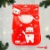 Badion for feeding "New Year's Bear", waterproof on Velcro, with pockets, gift packaging, crumb I