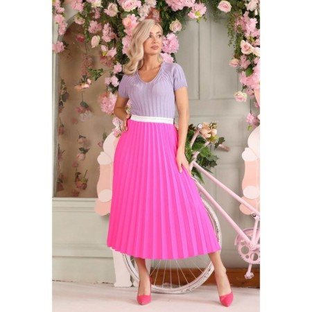 Female skirt, size 56, pink color-2