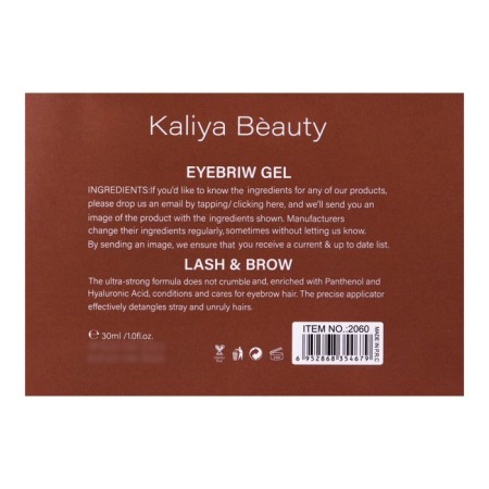 Transparent eyebrow gel for styling, 20 ml, with 3D effect and brilliance-3