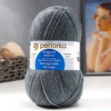 Angora warm yarn 40% wool, 60% acrylic 480m/100g (174 steel)