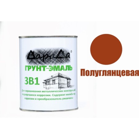 Soil-enamel 3 in 1 rapidly dry (Darada) brown 0.8 kg-1