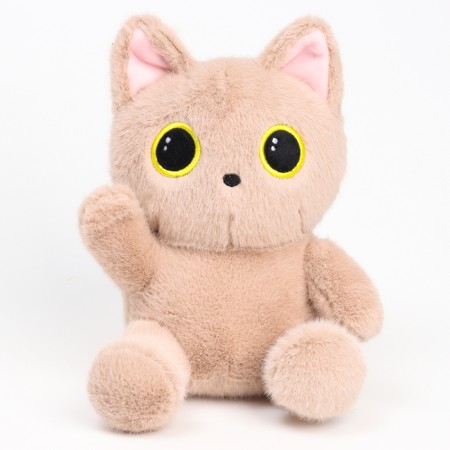 Soft toy "cat", 20 cm, beige color