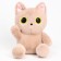 Soft toy "cat", 20 cm, beige color