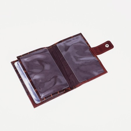 Cover for autoDocations and passports, 4 pockets for cards, brown color-4