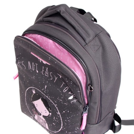 School backpack Bruno VisConti "Young Princess", 42 x 31 x 14 cm, ergonomic back, pencil case as a gift-7