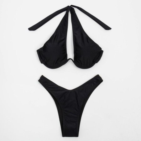 Swimsuit female separate minku color black, size 42-5