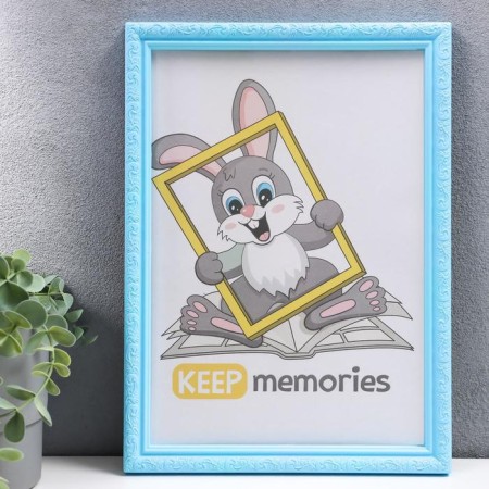 Photo frame L-2 21x30 cm Blue (plastic screen)