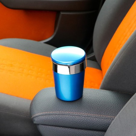 Torso car ashtray with backlight, blue-2