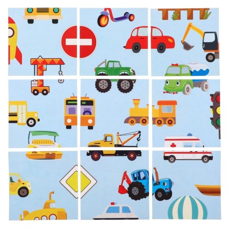 Logomozayka Learning Transport, Pasyansa Game, Blue Tractor-1