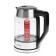 Electric kettle Energy E-207t, glass, 1.7 l, 2200 watts, gray-black
