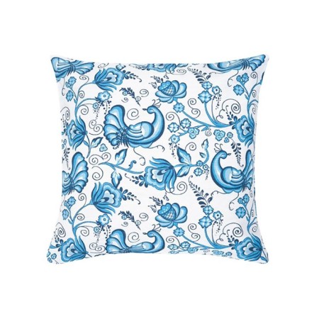 Decorative pillow for zipper Bluebird, size 40x40 cm, blue color-1