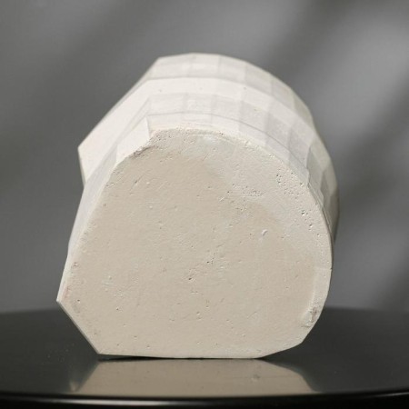 Kashpo polygonal "head", white color, 18 × 20 cm-6