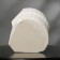 Kashpo polygonal "head", white color, 18 × 20 cm