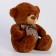 Soft toy "Bear" with a bow, 30 cm, brown color