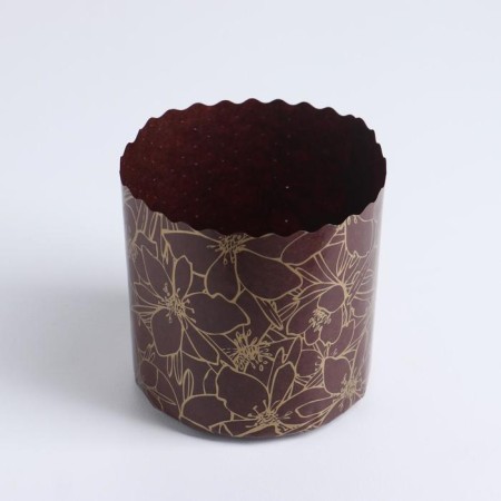 Paper form for cake, muffins and cake "Almond color" 90x90mm-1