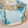 Kashpo wooden "basket, with snowflakes", self-assembled, handle- cord, 17.9 × 17.3 × 14.2 cm