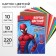 Cardboard color, A4, 10 sheets, 10 colors, non-unilateral, in folder, 220 g/m², Spider-Man