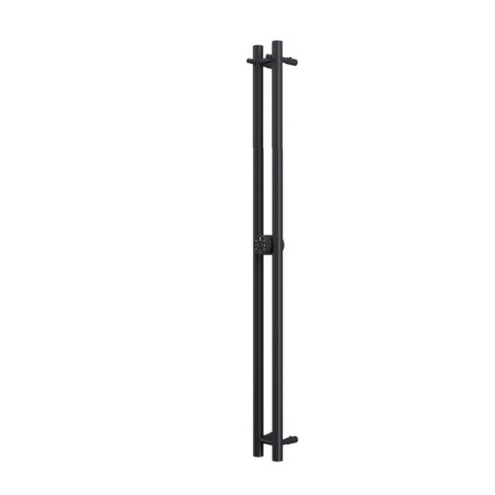 Terminus duo electric heated towel rail "Circle", 1200x110 mm, black matte