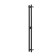 Terminus duo electric heated towel rail "Circle", 1200x110 mm, black matte