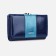 Women's wallet on the button, blue color