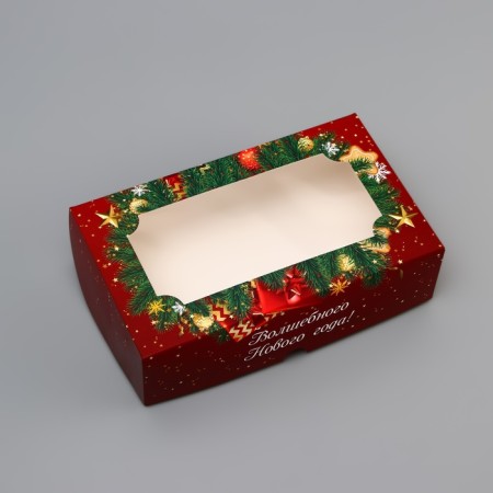 Folding box with the window "Happy New Year!", 25 x 15 x 7 cm-5