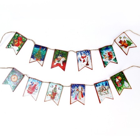 Set "New Year's flags", 12 details