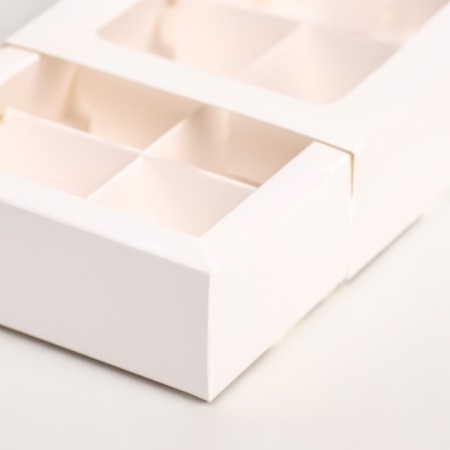Folding box under 8 sweets, 18 x 10 x 3.5 cm, white-4
