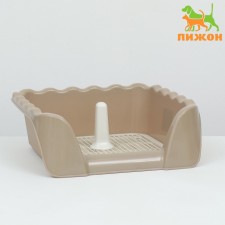 Tuel for dogs with high sides and a removable mesh 43x43x15 cm, beige