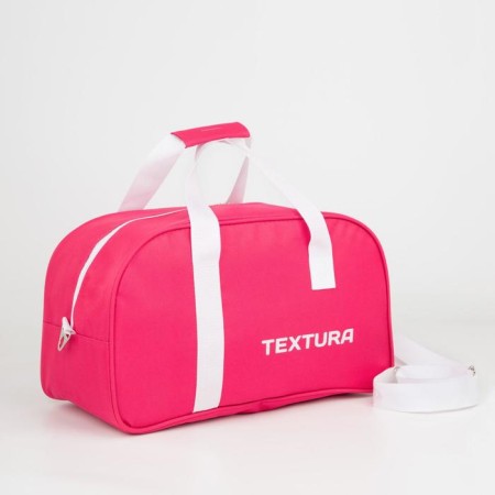 Female sports bag, textura, average size, pink color