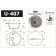 Kitchen Washing Ulgran U407-310, 460x480 mm, color gray color