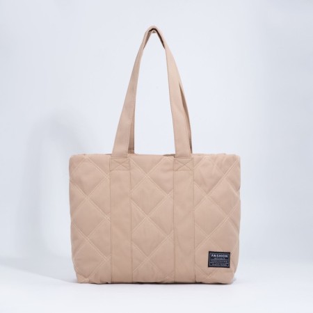 Zipper bag with lightning, beige color