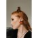 Acryl Earrings "Pumpkin" in witches hats, orange color in ferrous metal