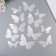 Stick paper, plastic "Flower butterflies silver" sparkles set 12 pcs 12 cm, 10 cm 8 cm 1052426