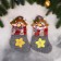A toe for gifts "Snowman and a stars with a button" 12x24 cm, gray