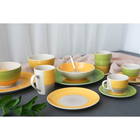 Board ceramic dining shade "Bud", d = 27 cm, yellow color-5