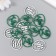 Decor "HB" on a glue base, green color 3 × 2.5 cm (set 12 pcs)