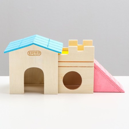 House for rodents with ladder, wood 24.2 x 10 x 10 cm-1