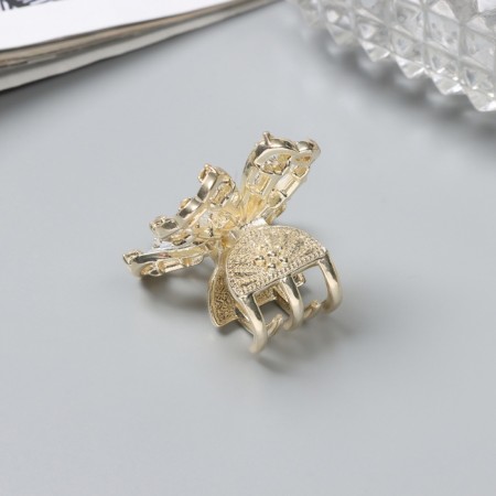 Hair crab "Dorotea" butterfly elite, 3.5 cm, gold-1