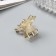 Hair crab "Dorotea" butterfly elite, 3.5 cm, gold