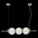 Suspension lamp ST LUCE. SL1155.113.03. Marena. 3x40 W, E14, 83x16.5 cm, Nickel color