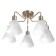 Lucy chandelier 5x60W E27 Antique bronze 60x60x29cm
