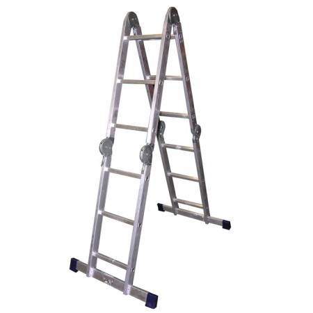 Enkor 69679 staircase, telescopic, aluminum, 4 x 5 steps-1