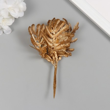 Artificial plant for creativity "Fern" 1 bouquet = 6 branches gold 13.5 cm